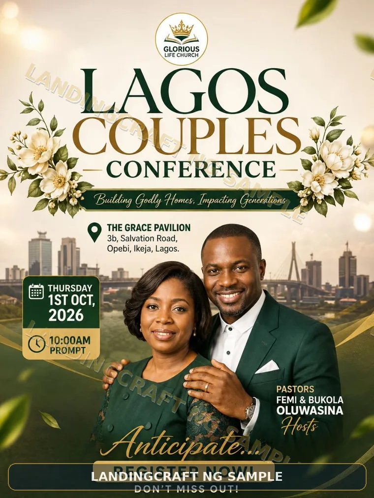Watermarked couples conference flyer sample