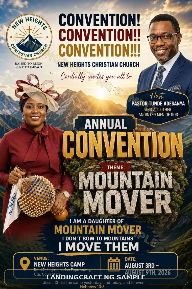 Watermarked church convention flyer sample