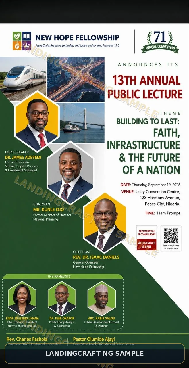 Watermarked public lecture flyer sample